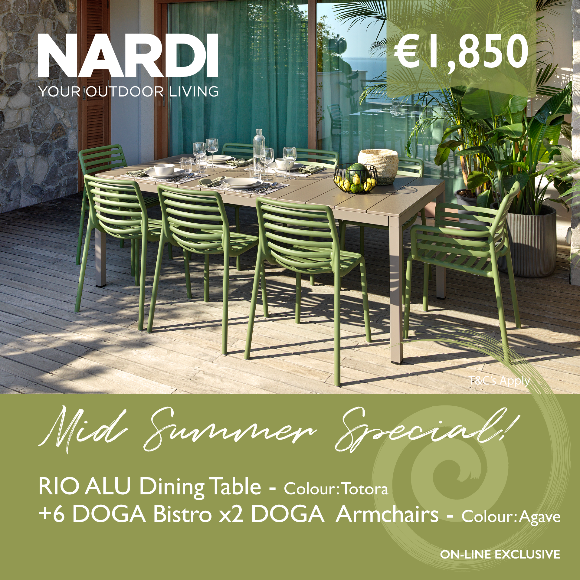 Nardi dining clearance set